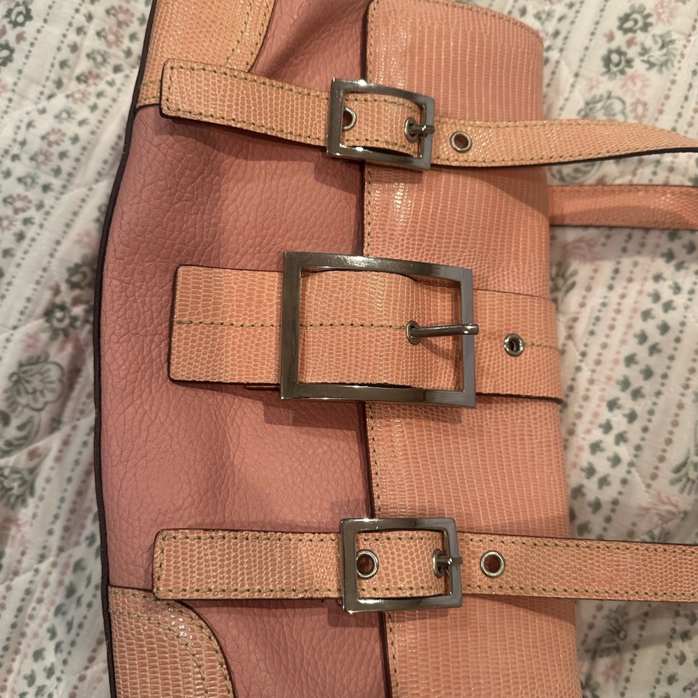 Maxx New York Pink Shoulder Bag with Buckle Detail - Picture 2 of 8